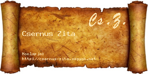 Csernus Zita névjegykártya